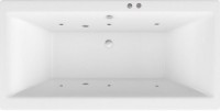 Акриловая ванна Excellent Pryzmat Slim WAEX.PRY16S.SOFT 160x75 см, встраиваемая, с гидромассажем, белая, с каркасом, со сливом-переливом
