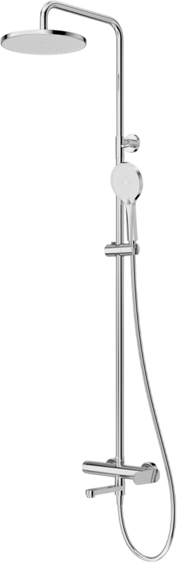Душевая стойка Cezares Stylus STYLUS-CVD-01 со смесителем и изливом, хром