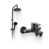 Душевой комплект Смеситель Orange Aristo Aristo M19-100b + Стойка O-Shower OW02b