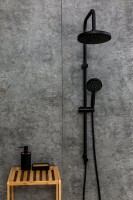 Душевой комплект Смеситель Orange Aristo Aristo M19-100b + Стойка O-Shower OW02b