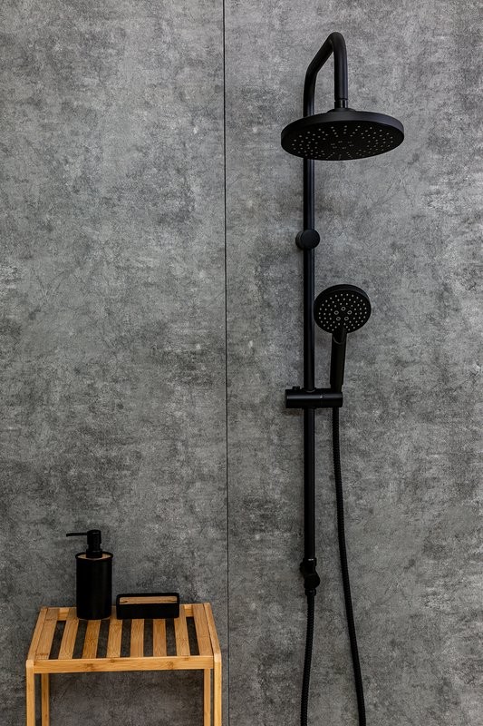 Душевой комплект Смеситель Orange Aristo Aristo M19-100b + Стойка O-Shower OW02b