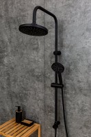 Душевой комплект Смеситель Orange Aristo Aristo M19-100b + Стойка O-Shower OW02b