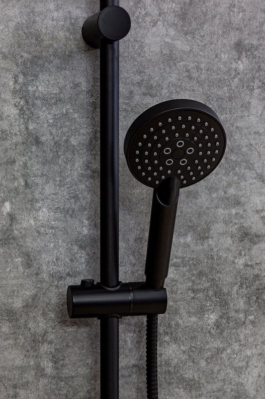 Душевой комплект Смеситель Orange Aristo Aristo M19-100b + Стойка O-Shower OW02b