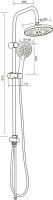 Душевой комплект Смеситель Orange Aristo Aristo M19-100b + Стойка O-Shower OW02b