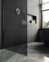 Душевая перегородка Maybahglass MGD-682-5ш 109 см, профиль хром матовый, стекло графит матовое