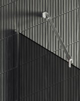 Душевая перегородка Maybahglass MGD-682-5ш 109 см, профиль хром матовый, стекло графит матовое