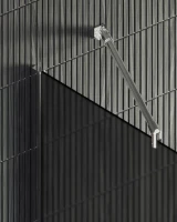 Душевая перегородка Maybahglass MGD-682-5ш 109 см, профиль хром матовый, стекло графит матовое