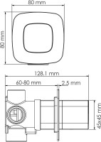 Душевой комплект Wasserkraft Nuthe A9151.265.315.219.162.327.242.217 С ВНУТРЕННЕЙ ЧАСТЬЮ, черный