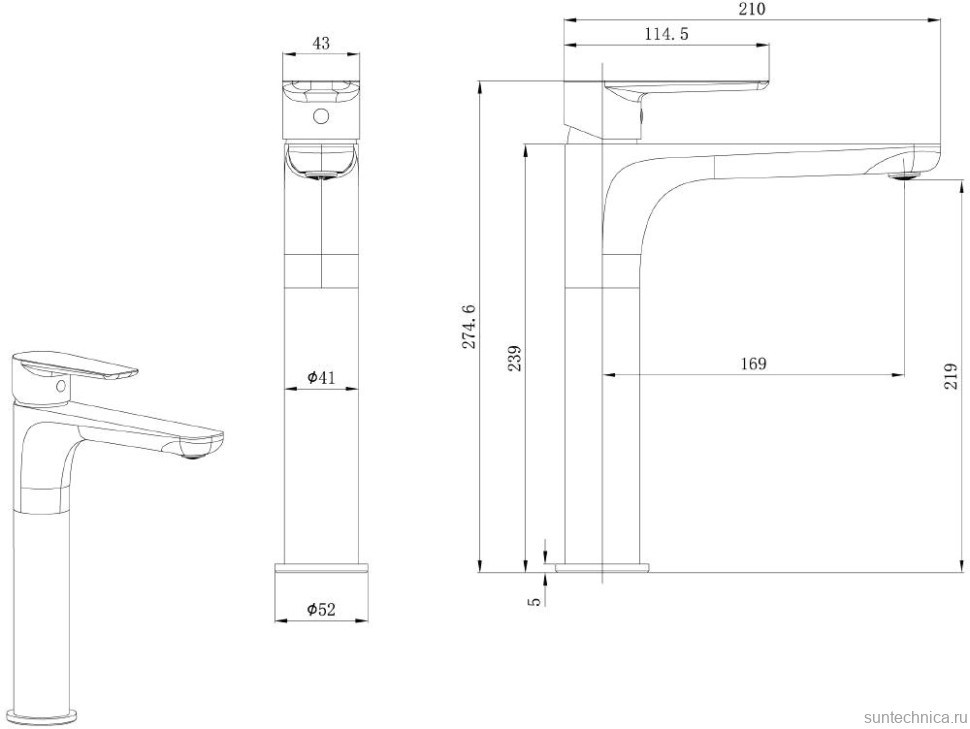 Смеситель для раковины Allen Brau Eclipse 5.E1A02-31 матовый черный