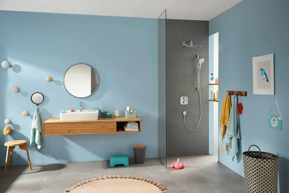Термостатический смеситель встраиваемый Hansgrohe Ecostat E 15708000 С ВНУТРЕННЕЙ ЧАСТЬЮ, хром