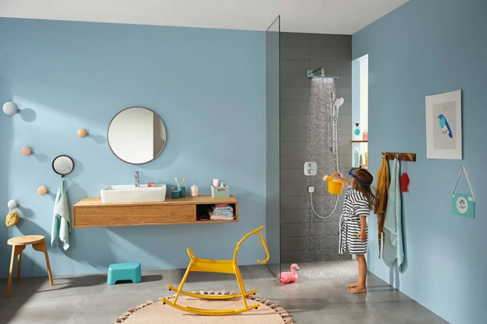 Термостатический смеситель встраиваемый Hansgrohe Ecostat E 15708000 С ВНУТРЕННЕЙ ЧАСТЬЮ, хром