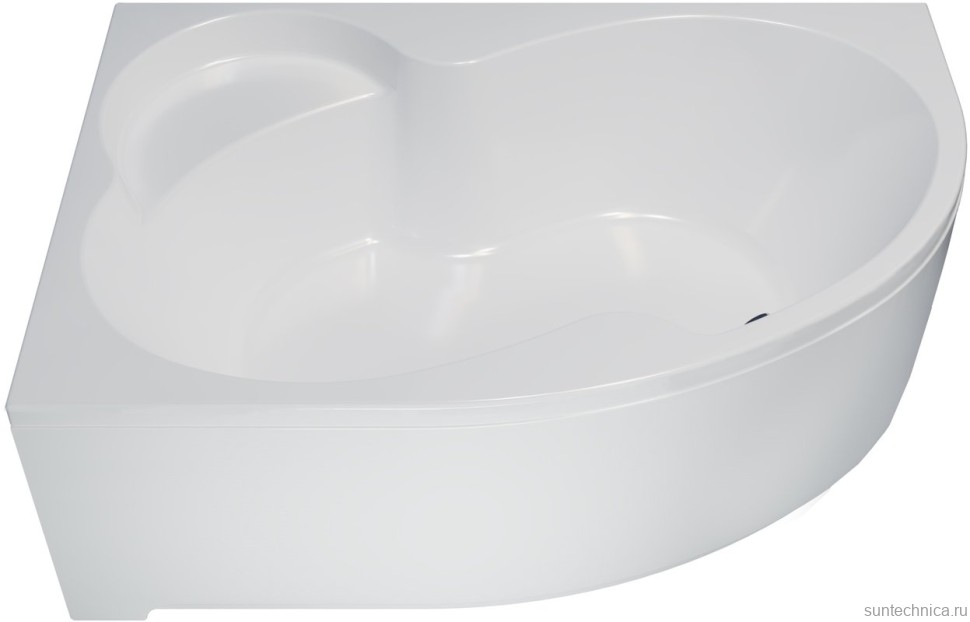 Акриловая ванна Triton Мари R 170x110 см, угловая, левая, пристенная, белая, асимметричная, с каркасом