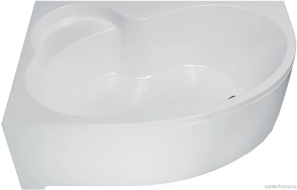Акриловая ванна Triton Мари R 170x110 см, угловая, левая, пристенная, белая, асимметричная, с каркасом