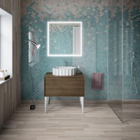 Накладная раковина KERAMA MARAZZI Conchiglia 51 глянцевая белая, овальная, с 1 отверстием под смеситель