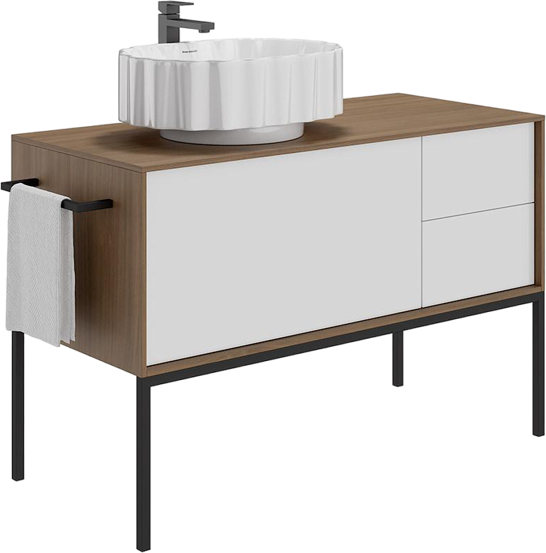 Накладная раковина KERAMA MARAZZI Conchiglia 51 глянцевая белая, овальная, с 1 отверстием под смеситель