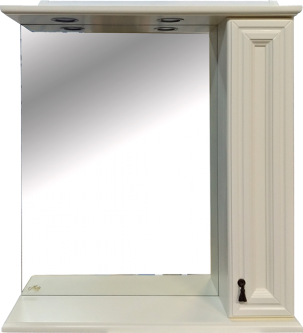 Зеркало Misty Лувр R 75 слоновая кость