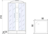 Душевая кабина River Quadro 90/24 MT