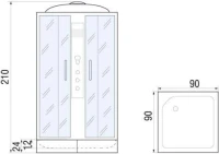 Душевая кабина River Quadro 90/24 MT