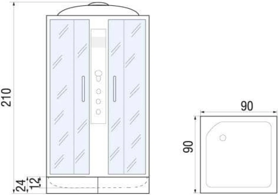 Душевая кабина River Quadro 90/24 MT