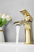 Смеситель для раковины BELZ B507 B10507-5 золото