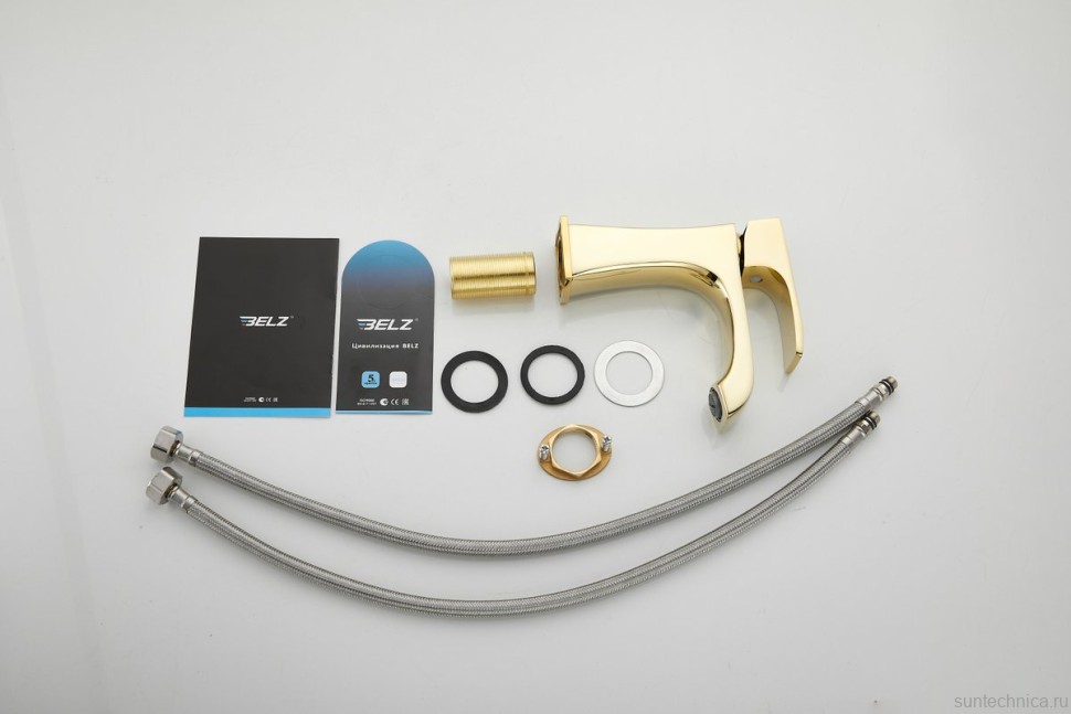 Смеситель для раковины BELZ B507 B10507-5 золото