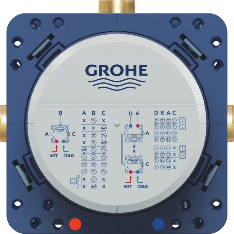 Термостатический смеситель встраиваемый Grohe Grohtherm SmartControl 29124AL0 С ВНУТРЕННЕЙ ЧАСТЬЮ, матовый темный графит