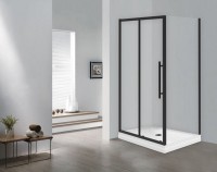 Душевой уголок Esbano Flex ESF-128PS-B 120х80 см, профиль черный, стекло прозрачное