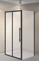 Душевой уголок Esbano Flex ESF-128PS-B 120х80 см, профиль черный, стекло прозрачное