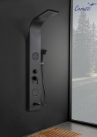Душевая панель Ceruttispa Twin BK CT9984 матовая черная