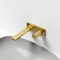 Смеситель для раковины Sancos Nexus, брашированное золото, PVD покрытие, SC9013BG