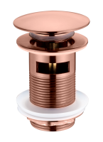 Донный клапан для раковины Boheme 612/2-CB с переливом, брашированная медь