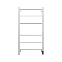 Полотенцесушитель электрический Grota Costa 530х1000 RAL9016 EL 100x55 см, подключение справа, слева, скрытое подключение справа, матовый белый, лесенка, из стали