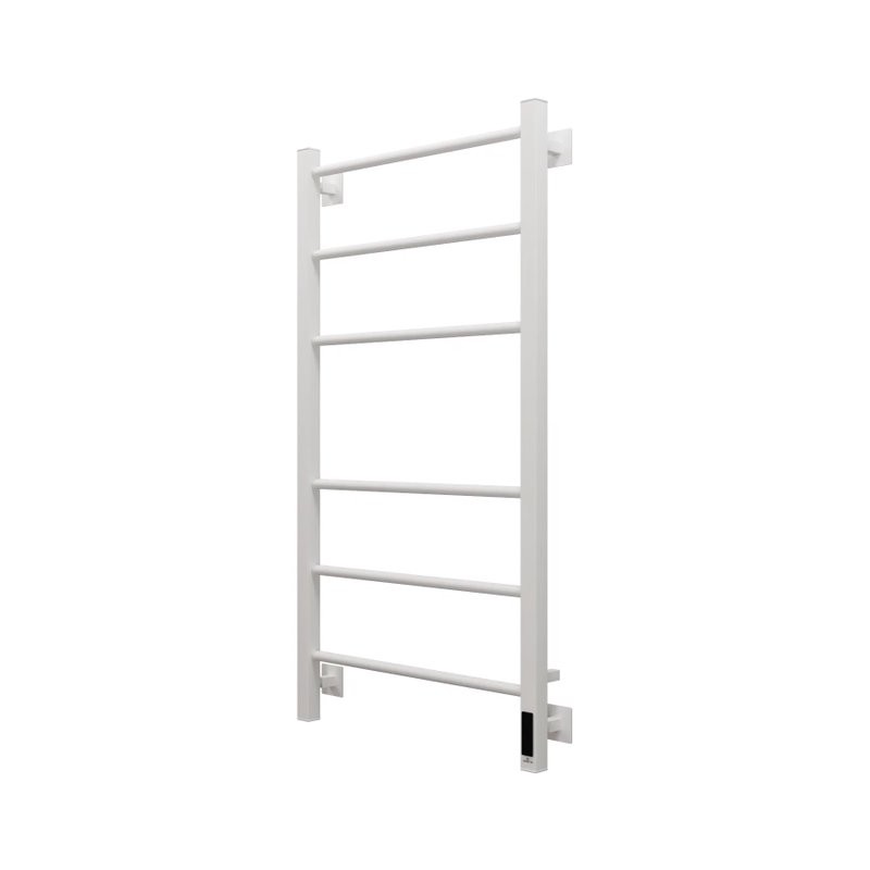 Полотенцесушитель электрический Grota Costa 530х1000 RAL9016 EL 100x55 см, подключение справа, слева, скрытое подключение справа, матовый белый, лесенка, из стали