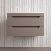 Тумба под раковину без столешницы Style Line Остин 80 подвесная, тауп темный эмаль plus