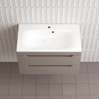 Тумба под раковину без столешницы Style Line Остин 80 подвесная, тауп темный эмаль plus