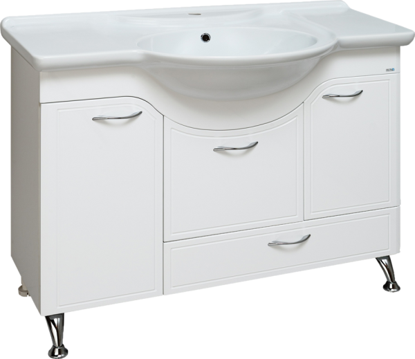 Тумба под раковину Runo Севилья 105 с бельевой корзиной