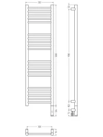 Полотенцесушитель электрический Сунержа Богема 3.1 32-6005-1230 130x35 см, подключение справа, золотой шелк, лесенка