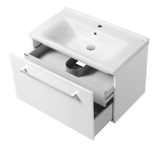 Тумба под раковину без столешницы AQUATON Мерида 80 new белый глянец