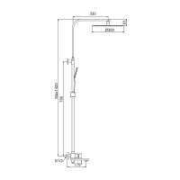 Душевая стойка Frap H802 F24802-1 сатин