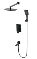 Душевой комплект Wonzon & Woghand WW-88939009A-MB С ВНУТРЕННЕЙ ЧАСТЬЮ, матовый черный