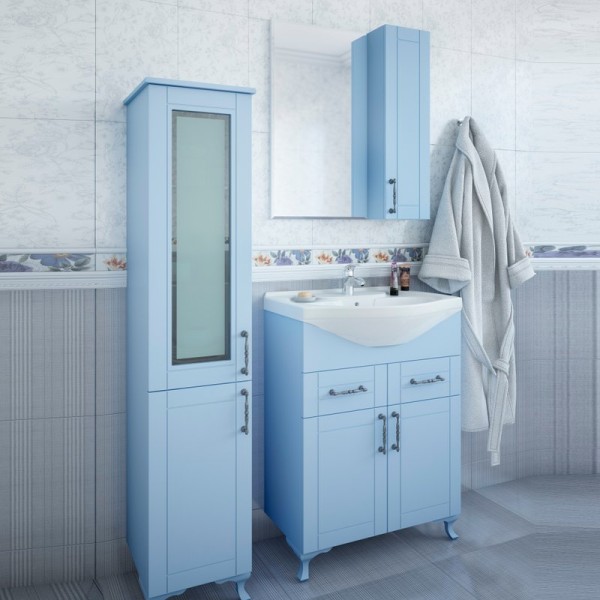 Мебель для ванной комнаты Sanflor Глория 65, напольная, серая