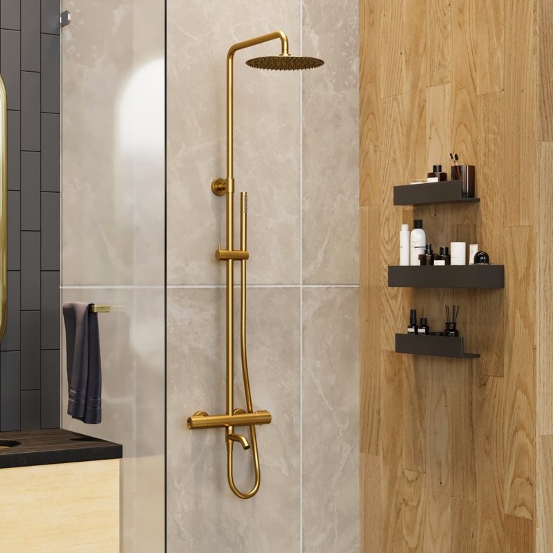 Душевая стойка Paini Cox 78PJ687THSSD250F1B брашированное золото