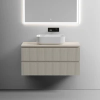 Тумба с раковиной Sancos Snob T 100 см, beige soft, столешница бежевая, раковина CN6011