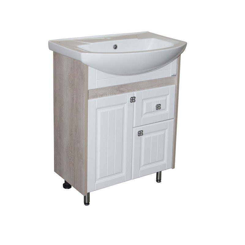 Тумба для ванной "ВЕРСАЛЬ-65" белое дерево под раковину Best-65 (Sanita Lux) (ПВХ)