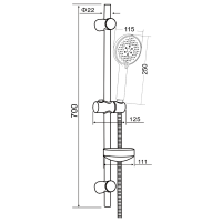 Душевой гарнитур Orange O-Shower OS713b черный Душевой гарнитур Orange O-Shower OS713b черный