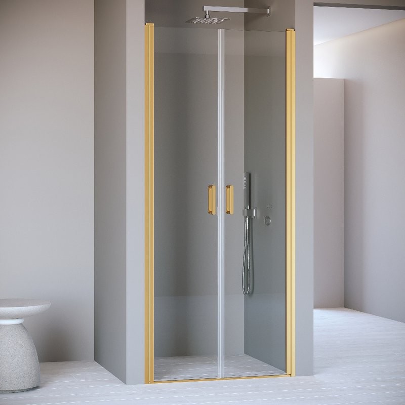 Душевая дверь в нишу RGW Passage PA-104-Gb 90 см, профиль золотой, стекло прозрачное