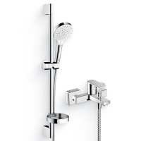 Душевой комплект Смеситель Hansgrohe Vernis Shape 71450000 хром + Гарнитур Crometta Vario 650 26553400 с мыльницей