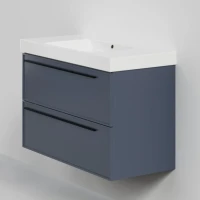 Тумба с раковиной La Fenice Elba Twin 100 подвесная, blu grigio, раковина Cubo 100