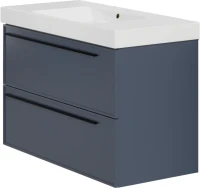 Тумба с раковиной La Fenice Elba Twin 100 подвесная, blu grigio, раковина Cubo 100