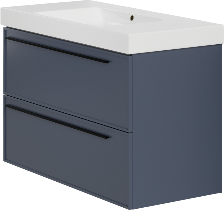 Тумба с раковиной La Fenice Elba Twin 100 подвесная, blu grigio, раковина Cubo 100